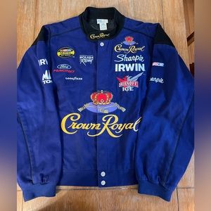 Vintage Team Caliber NascarRacing Jacket Crown Royal IRWIN Embroidered Patch XXL